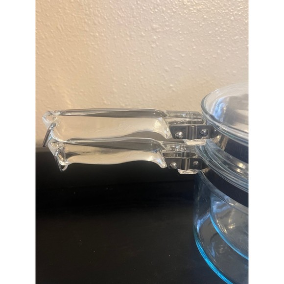 Pyrex Flameware Vintage Glass Double Boiler With Lid 6283 - Picture 2 of 12